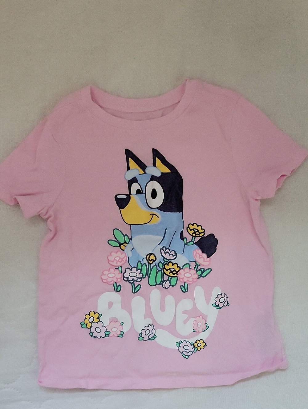Pink Bluey Graphic Short Sleeve Kids Tee